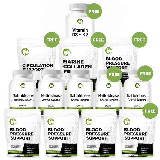 Nattokinase & Blood Pressure Support - Buy 3 Get 2 Free (Plus Free Gifts)