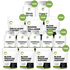 Nattokinase & Blood Pressure Support - Buy 3 Get 2 Free (Plus Free Gifts)