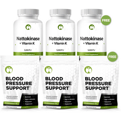 Nattokinase & Blood Pressure Support - Buy 2 Get 1 Free