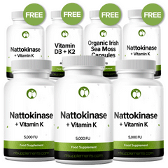 Nattokinase Capsules - Buy 3, Get 2 Free (Plus Free Gifts)