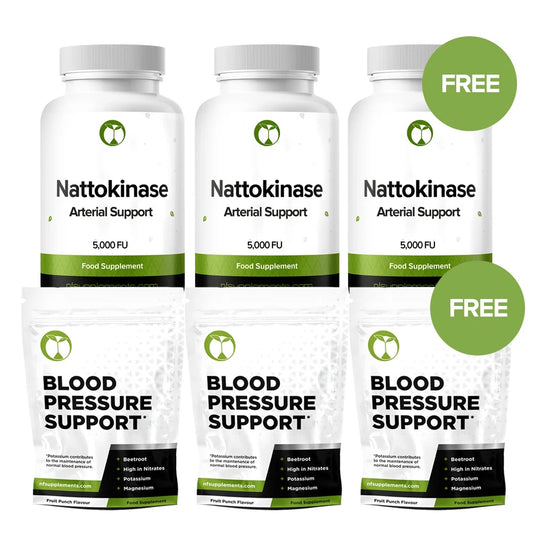 Nattokinase & Blood Pressure Support - Buy 2 Get 1 Free