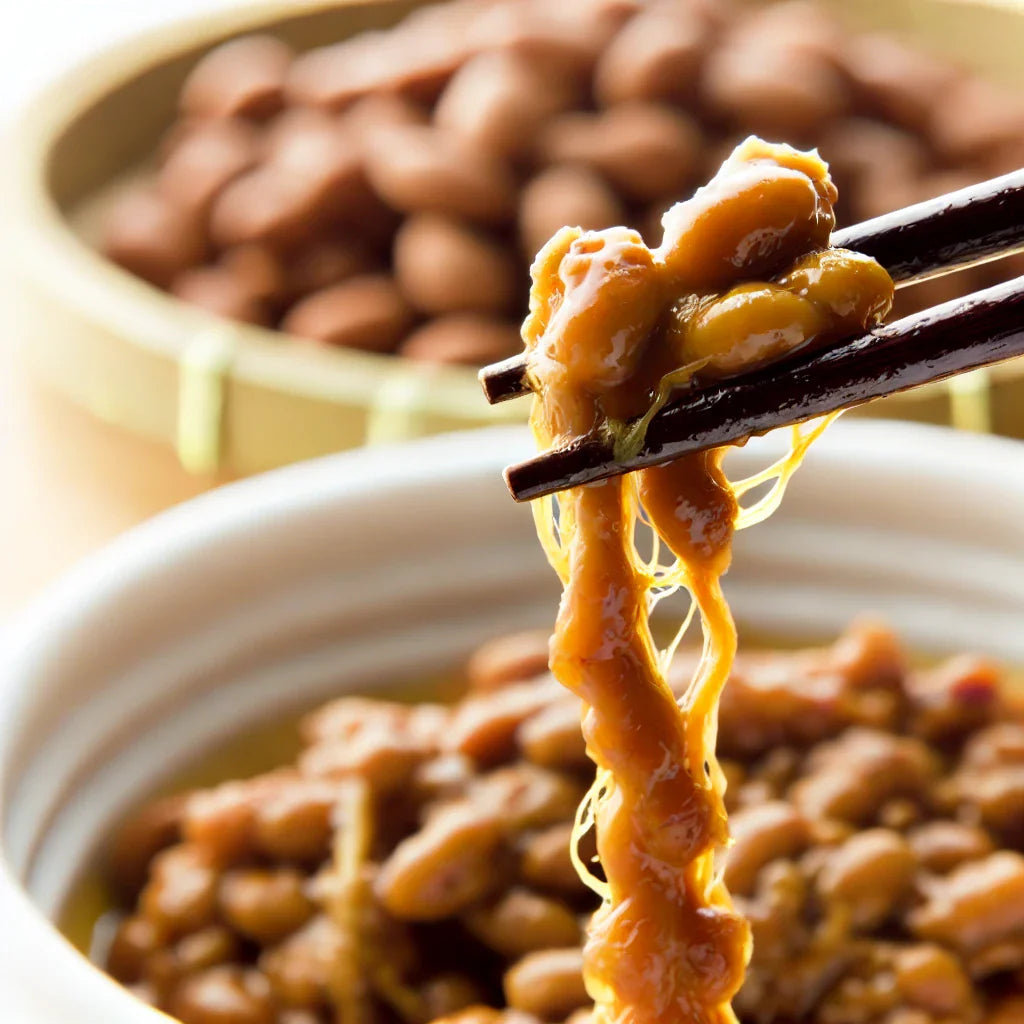 close up natto traditional japanese fermented