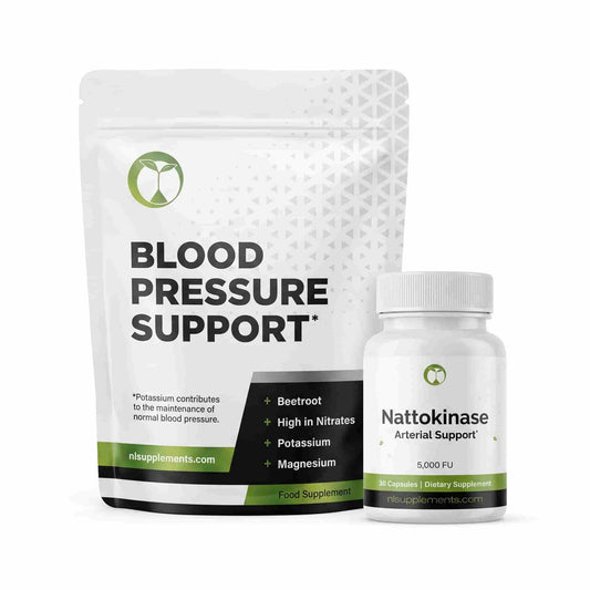 Blood Pressure Support Powder and Nattokinase Capsules