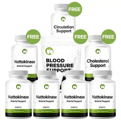 Nattokinase - Buy 2 Get 1 Free (Plus Free Circulation Support, Blood Pressure Support, Cholesterol Support)